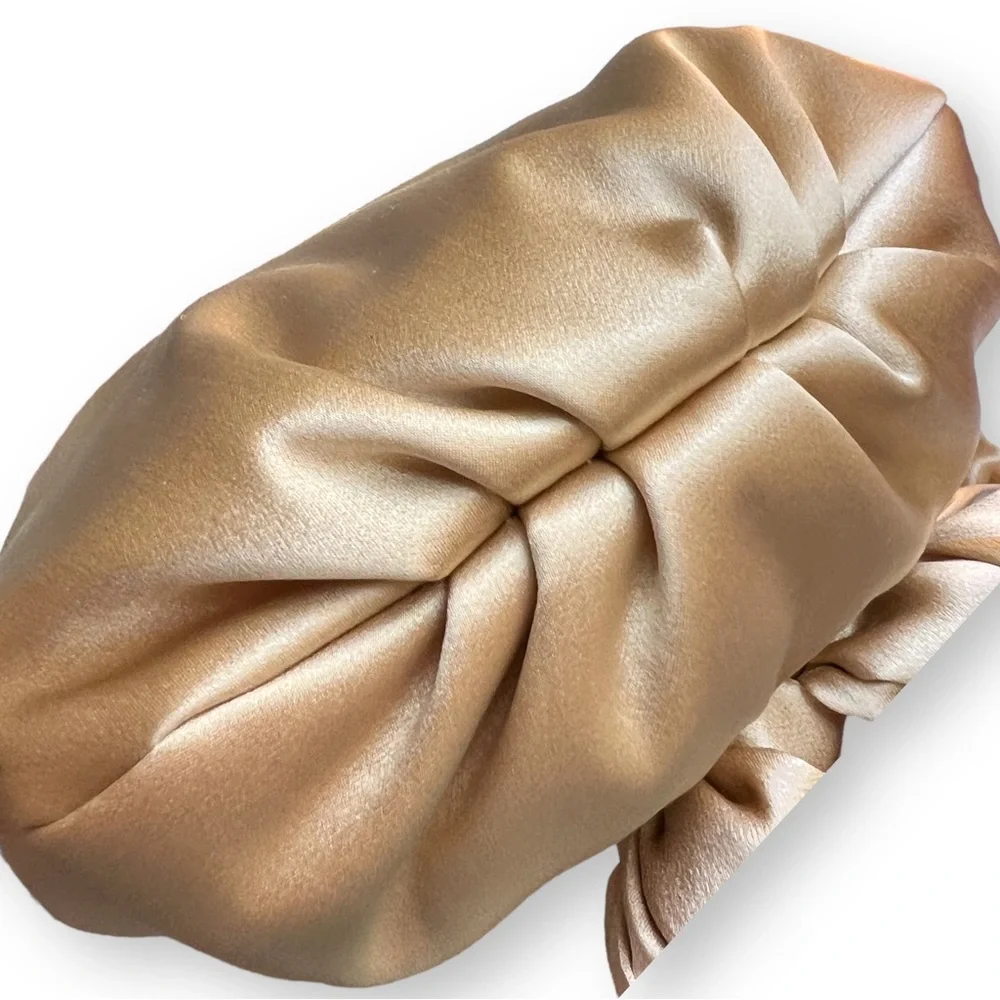 Inge Christopher Satin Beaded Clutch Mini Purse Bow